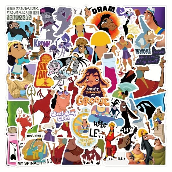 DISNEY Animated Emperor’s New Groove Stickers (28 Pc) SO CUTE! - Picture 1 of 5